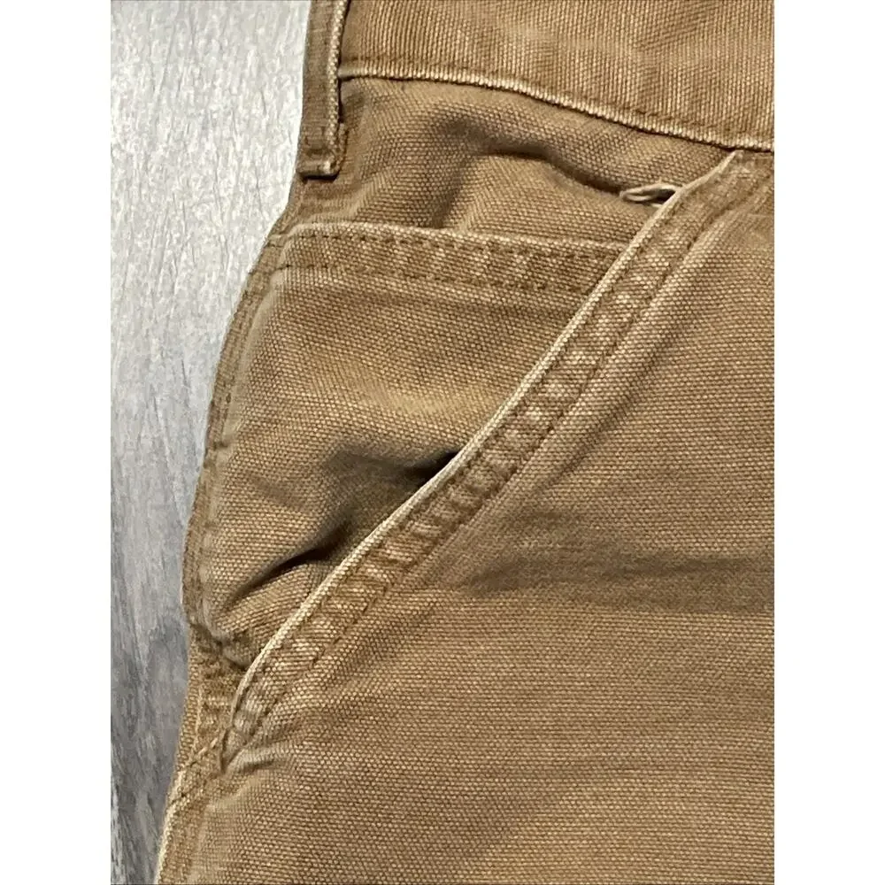Carhartt Pants Mens 42x32* Tan Canvas Carpenter Loose Hammer Loop Workwear